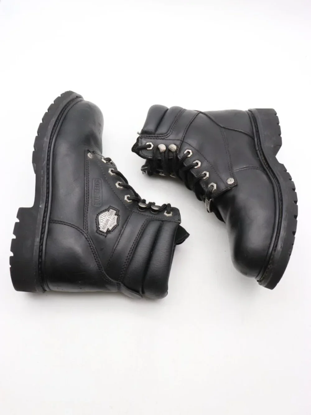 Harley Davidson Drive Steel Toe Men’s Size 8.5 Wide Black Motorcycle Boots